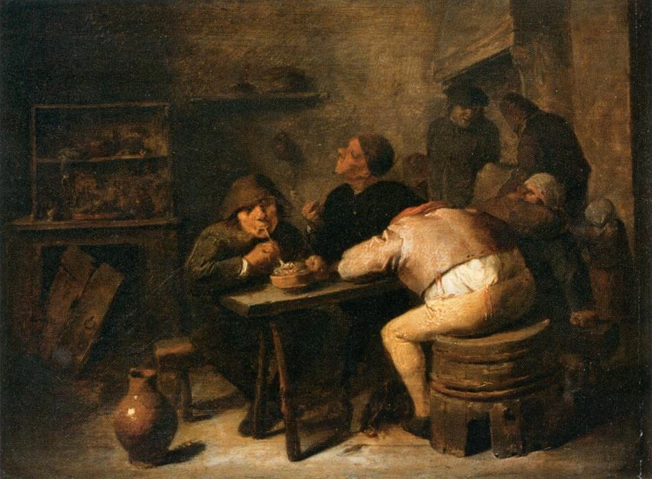 Interno di una stanza fumatori - Musée du Louvre, Paris